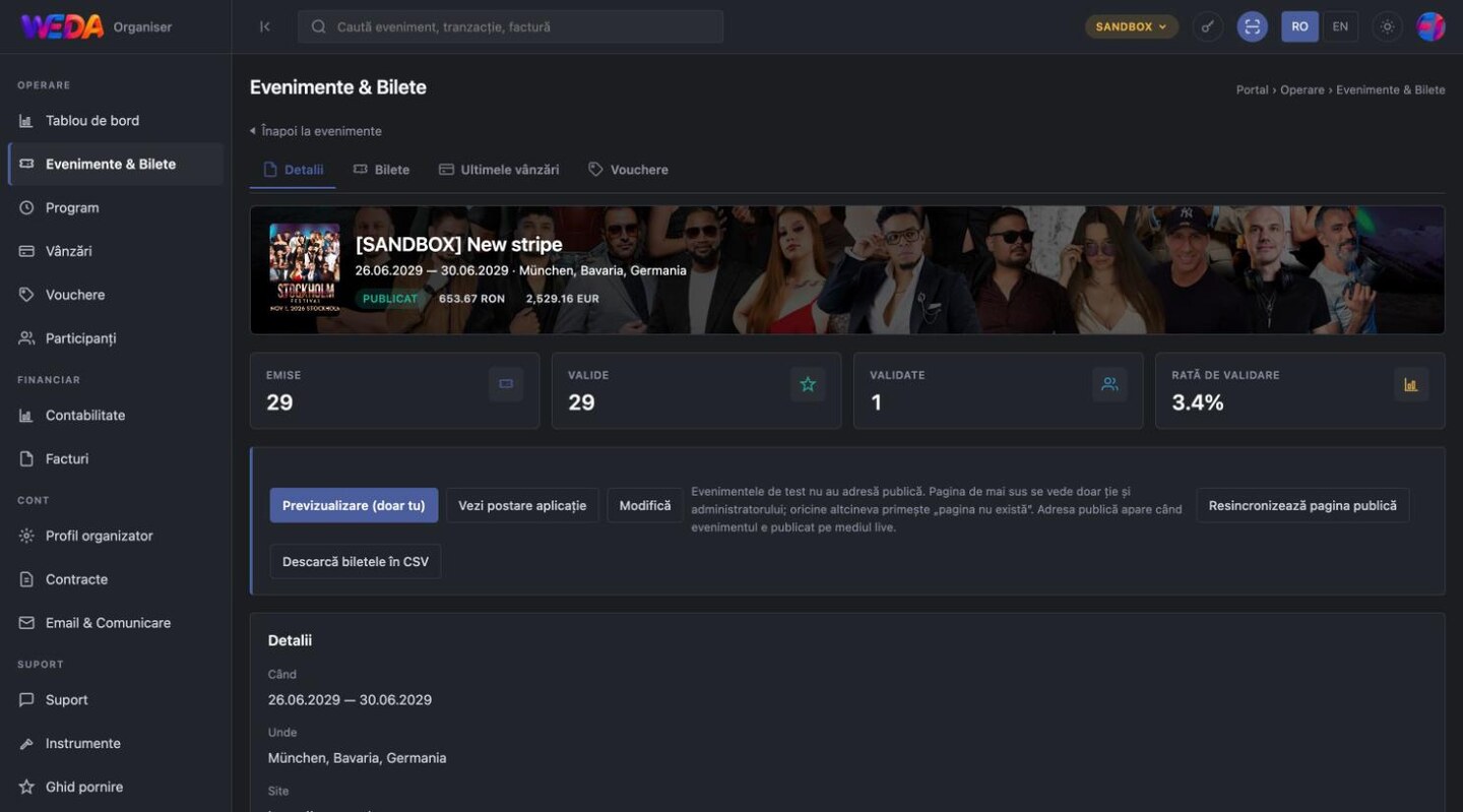 Detaliul unui eveniment